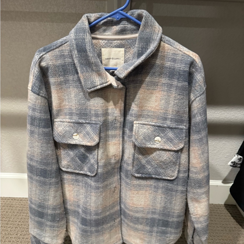 Thread & Supply Gray and Cream Jacket